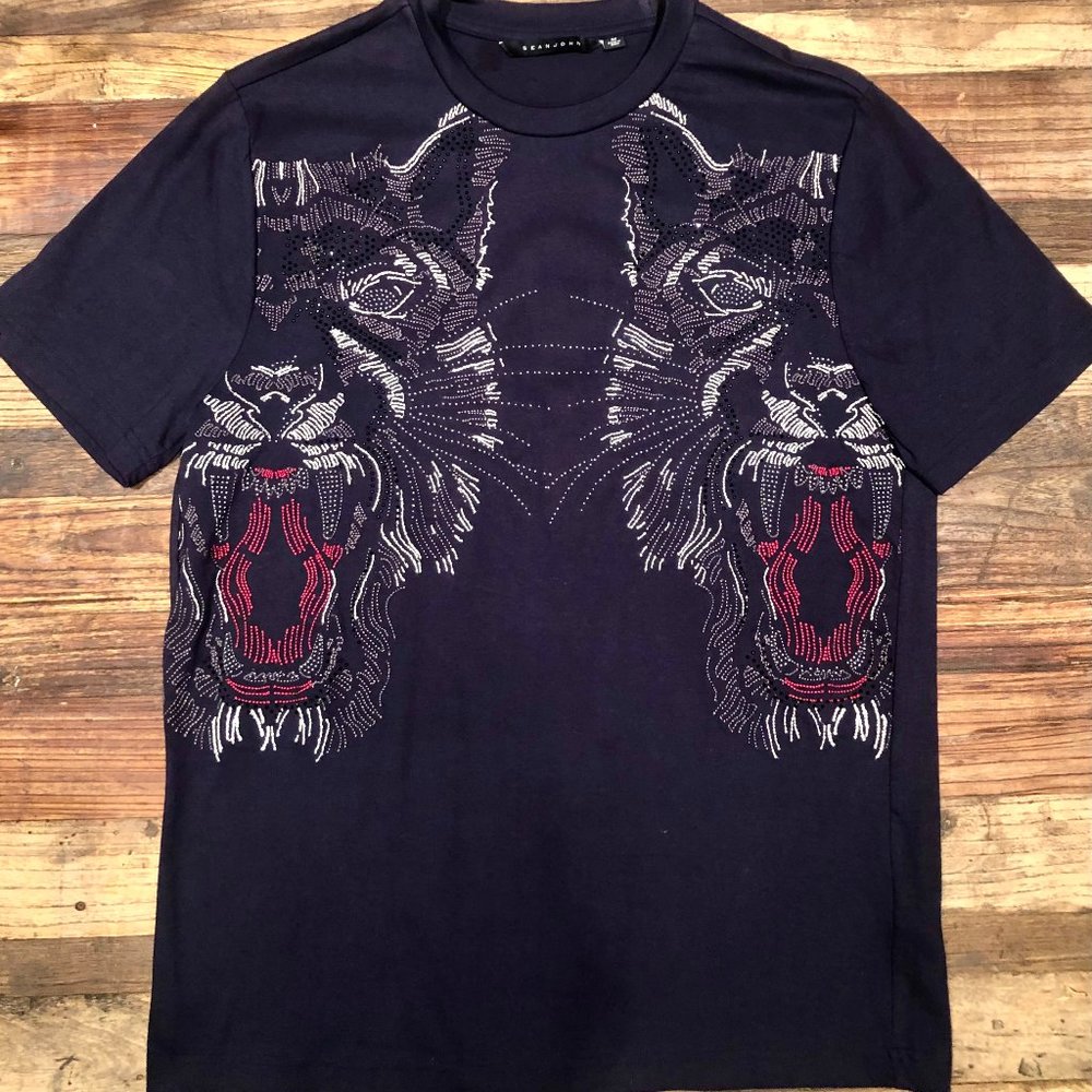 Sean John "Double Panther" embellished t-shirt